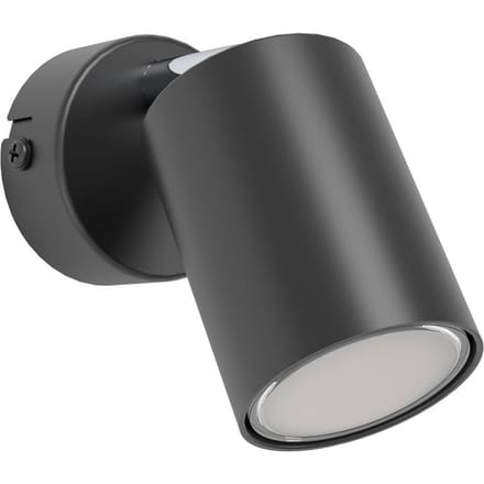 EGLO connect Smart Spot Adfira-Z, zwart, 1-lamp, staal