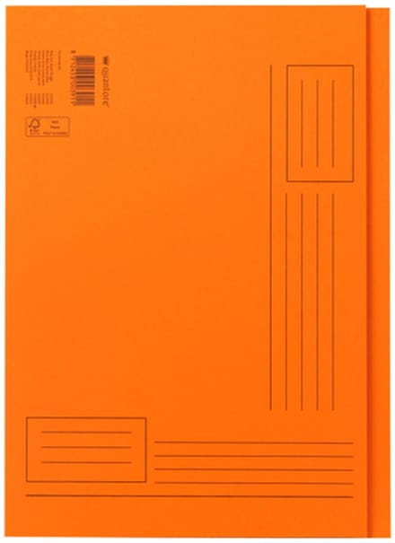 Vouwmap quantore a4 ongelijke zijde 320gr oranje | 10 stuks