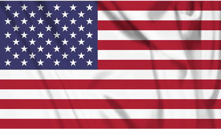 Fosco Vlag USA - 100% polyester met bevestigingsringen - 1 x 1,5 m