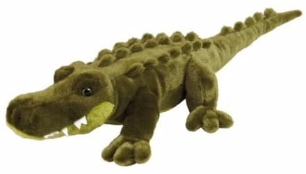 Ravensden Pluche krokodil - liggende krokodil knuffel - 60 cm - wilde dieren speelgoed