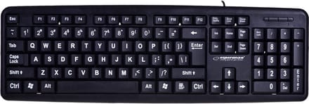 Esperanza USB KEYBOARD WITH CAPITAL LETTERS FLORIDA - Toetsenbord - Zwart