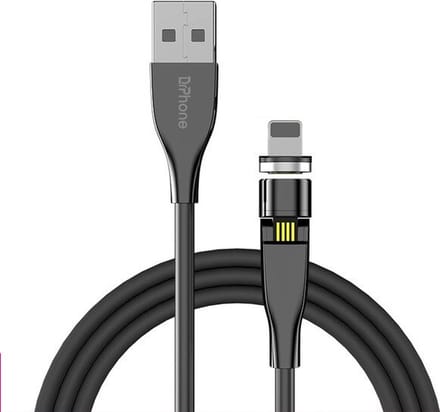 DrPhone OMNIA 540° - 2 Meter Lightning Magnetische Oplader 5V 3A kabel – Premium Geschikt voor o.a iPhone / iPod / Airpods / iPad