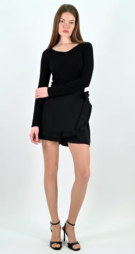YesMooi - Broekrok - Dames Skort - Zwart - XS (34)