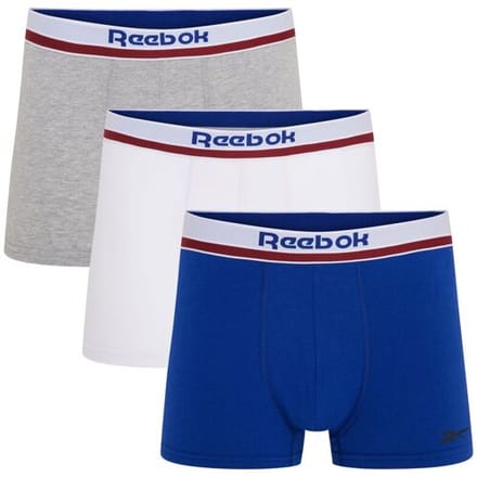 Reebok RBK TRUNKS - grijs gemêleerd/wit/klassiek kobalt - maat L