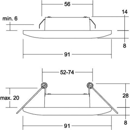 BRUMBERG Adapt LED inbouwdownlight wit