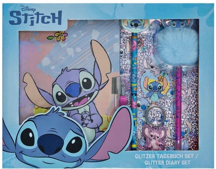 Disney Stitch Glitter Dagboek Set Dagboeken