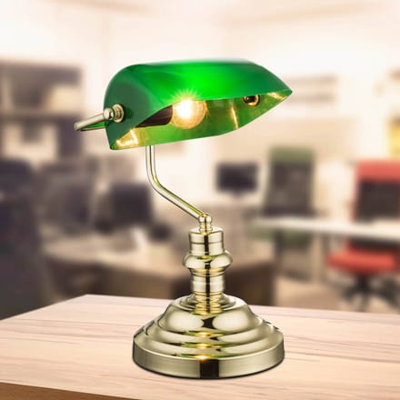 Tafellamp - messing - ANTIQUE - metaal - bureaulamp - E27 - 2491 - Globo