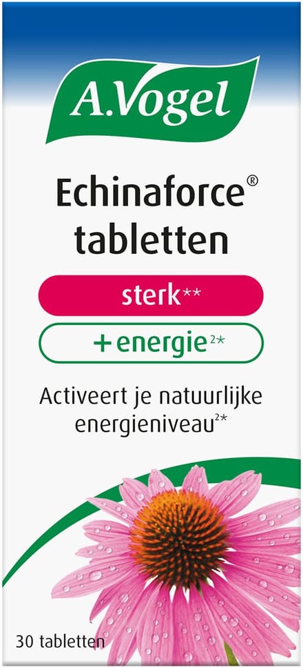 A.Vogel Echinaforce sterk + energie tabletten - Helpt bij vermoeidheid en ondersteunt de weerstand - 30 st