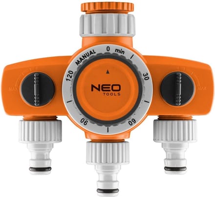 Tuinkraan waterverdeler - 3 voudig - Met timer