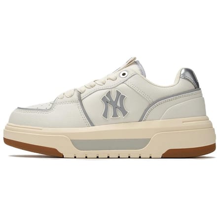 MLB Chunky Liner Cuir Confortable Polyvalent Durable Léger Respirant Augmentation de la Hauteur Baskets Basses Baskets Unisexes Ivoire 3ASXCBS4N-50IVS 43 white