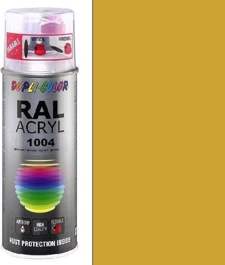 Motip Dupli-Color Spuitbus Acryl Hoogglans - RAL 1004 Goudgeel