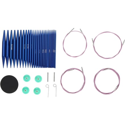 Verwisselbare Rondbreinaalden Set Afneembare Multifunctionele Breinaalden Set voor Sokken Mutsen blue