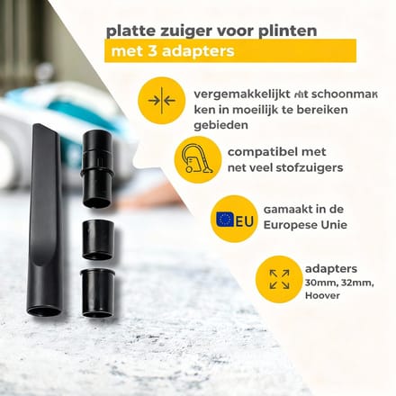Platte zuigmond voor plinten compatibel met veel TopFilter stofzuigers