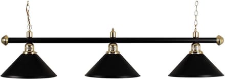 Lamp type pool met drie kappen zwart