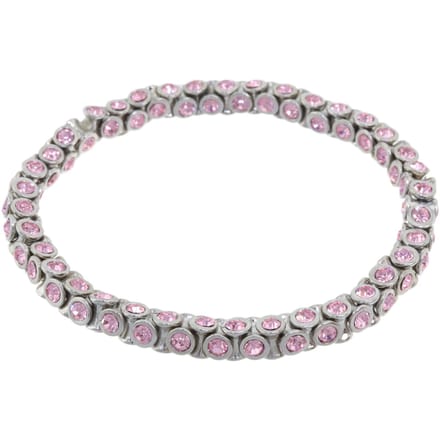 Behave - elastische armband - roze steentjes - romantisch accent