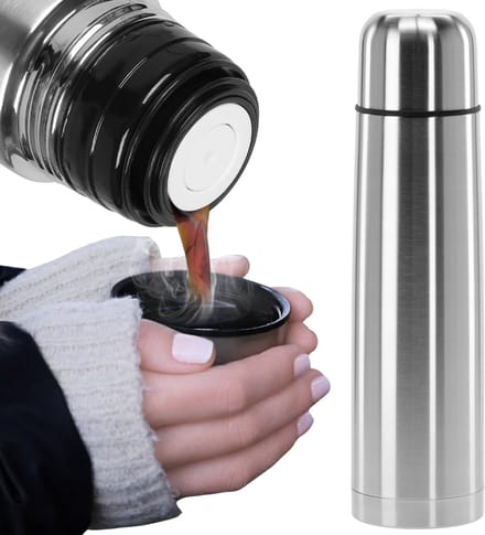 Thermoskan gemaakt van roestvrij staal 1l
