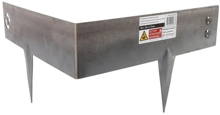 Talen Tools - Hoekborderrand - Cortenstaal - Koppelbaar - 30 x 30 x 7.5 cm