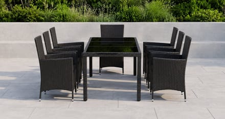 Luxe Loungeset – Weerbestendig – Zwart – Industrohome