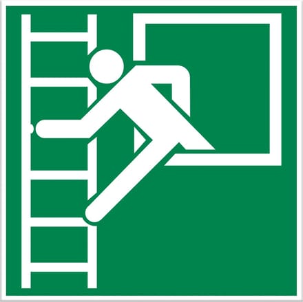 Pictogram Vluchtladder 20x20cm - polypropeen