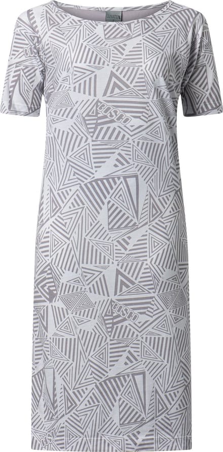 Lunatex - dames nachthemd 224149 met boothals - grijs - maat L