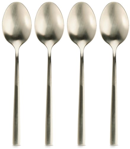 Excellent Houseware - Stalen Theelepeltjes - Set van 4 - Goudkleurig - Vaatwasserbestendig