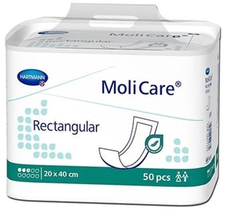 Hartmann Molicare Rectangular - Geplastificeerde - 20 x 40 cm 20 x 40 cm - 6 pakken van 50 stuks