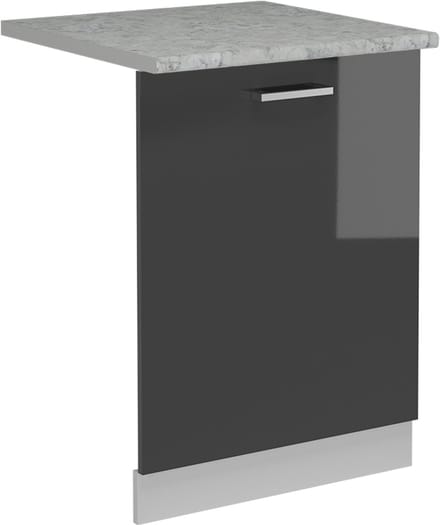 Vicco R-Line Vaatwasserfrontpaneel – 60 cm, WB Marmer Antraciet Hoogglans