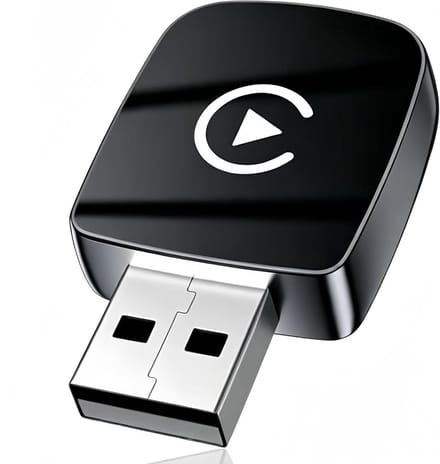 Draadloze CarPlay Adapter - Auto Multimedia - Navigatie Muziek - Plug en Play - USB Type-C - Zwart