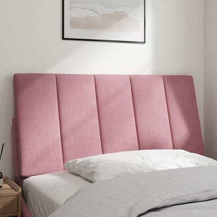 vidaXL - Hoofdbordkussen - "Hanko" - 100 - cm - fluweel - roze