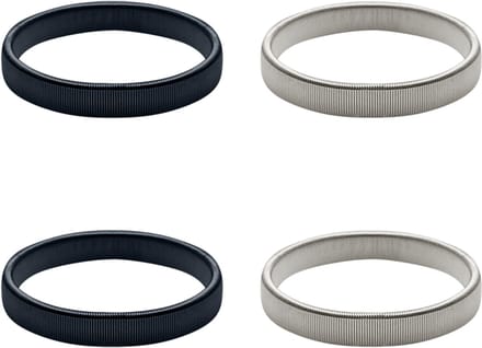Purepeak Mouwophouders Set 4 Stuks - Zwart - Zilver - Dames - Heren - Elastisch