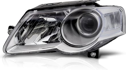 Koplamp links - voor VW Passat B6 3C 03/2005-2010 sedan/kombi - chroom