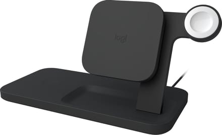 Logitech Powered 3-in-1 Dock Headset, Smartphone, Horloge Zwart AC Draadloos opladen Binnen