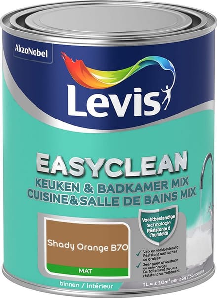 Levis - Easyclean Keuken & Badkamer Mix - Shady Orange B70 - Mengverf - 1 L