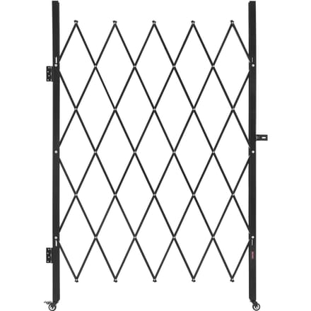 Enkelvoudige Inklapbare Veiligheidspoort Afsluitbare Schaarpoort 49,61 x 77,76 inch (BxH)