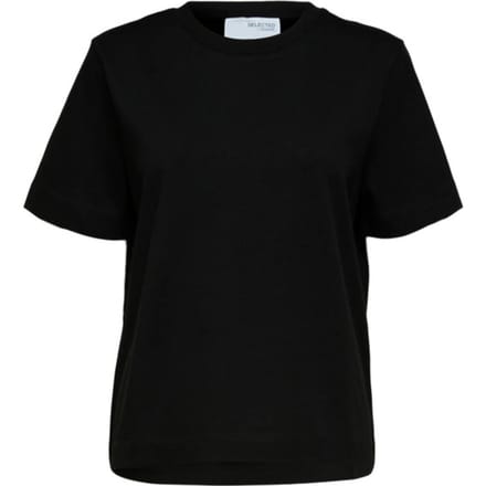 boxy fit T-shirt van katoen- en viscosemix model 'ESSENTIAL'