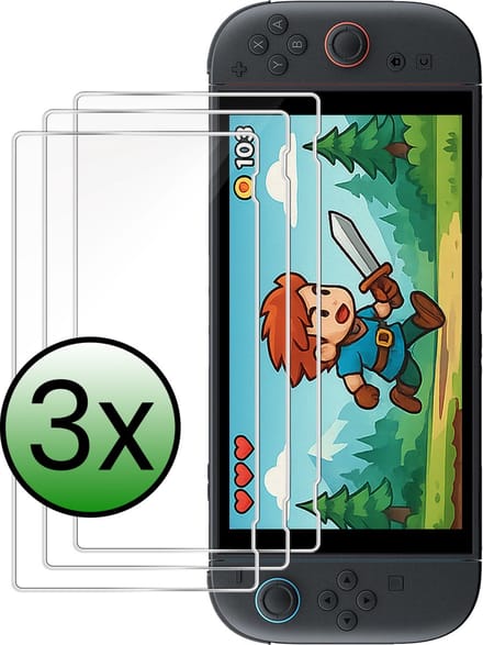 Beschermglas Geschikt voor Nintendo Switch 2 Screenprotector Tempered Glass - Screenprotector Geschikt voor Nintendo Switch 2 Screen Protector - 3 Stuks