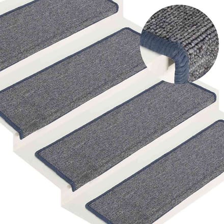 vidaXL - Trapmatten - 15 - st - 65x21x4 - cm - lichtgrijs - en - blauw