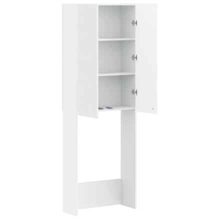 vidaXL - Toiletkast - ARNHEM - Wit - 66 - x - 25,5 - x - 190 - cm - Bewerkt - hout