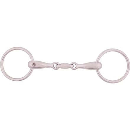 Dubbel snaffle bit voor massief roestvrij paard BR Equitation