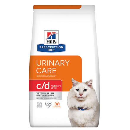 12kg C/D Urinary Stress met Kip Hill's Prescription Diet Kattenvoer