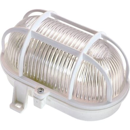 Bulleye Plafond-/ Wandarmatuur voor Buiten - Wit - Waterdicht IP44 - E27 Fitting