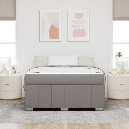 vidaXL - Bedframe - Taupe - 160 - x - 200 - cm - Stof
