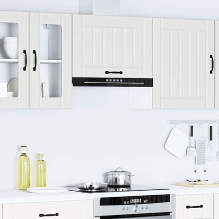 vidaXL - Keukenbovenkast - Lucca - bewerkt - hout - wit