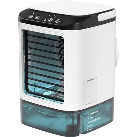 Verdampingsluchtkoeler Moeraskoeler Draagbare Airconditioner Ventilator 3 Windsnelheden voor Thuis black