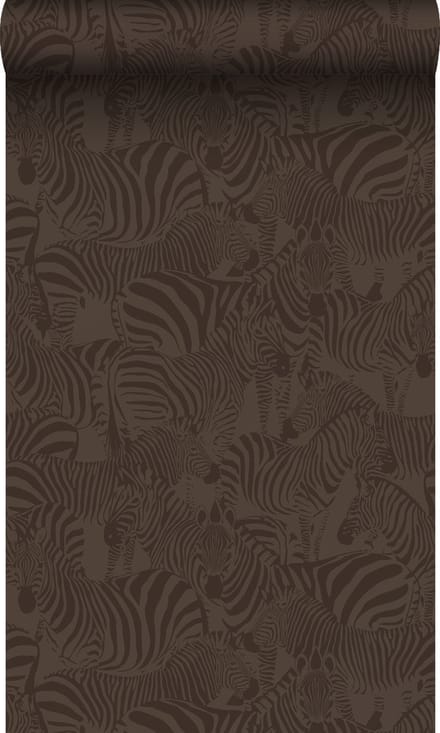 Origin Wallcoverings behang zebra's donkerbruin - 50 x 900 cm - 347912