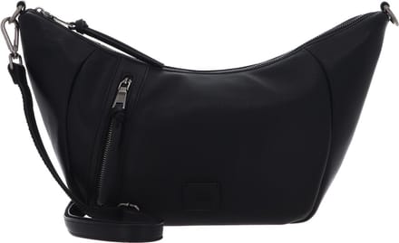 FREDsBRUDER Leren schoudertas Bestie Banana Bag Black zwart