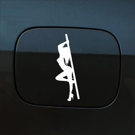 Bumpersticker - Paaldanseres - 16 X 5 - Wit
