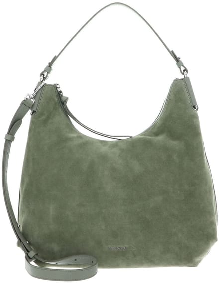 COCCINELLE Leren schoudertas Rebekka Suede Handbag Grained Leather Greenery / Greene mintgroen