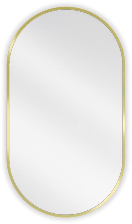Mexen Loft ovale badkamer spiegel 80 x 45 , gouden frame - 9851-080-045-000-50