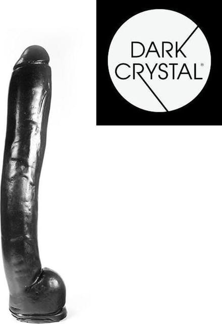 Dark Crystal XXL Dildo 37,5 x 6 cm - zwart